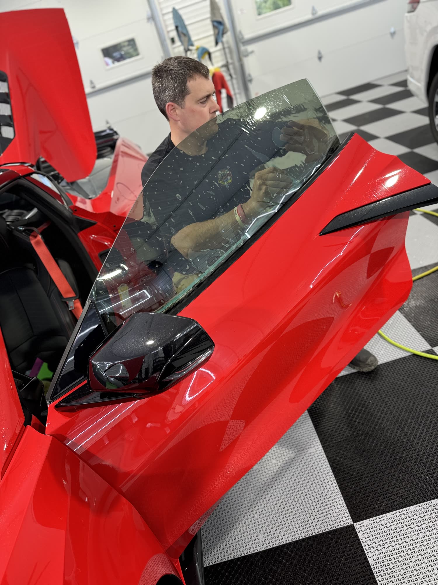 Window tint on a Chevrolet Corvette in Lewisburg, PA